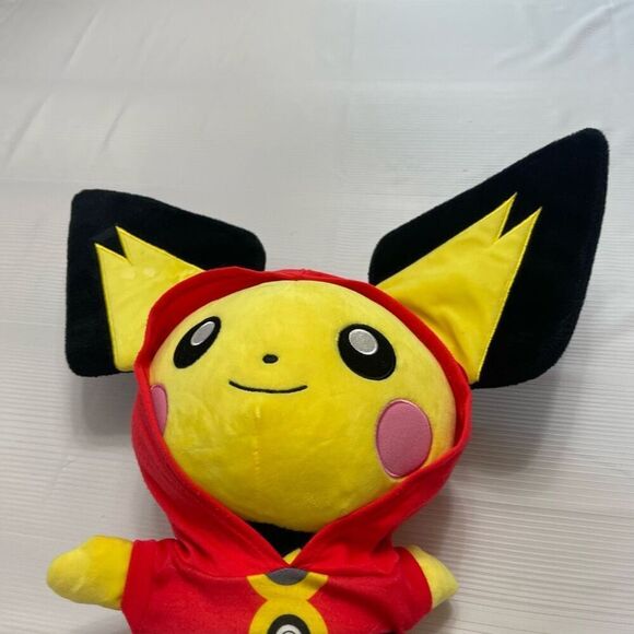 Pokemon Build A Bear Pikachu Baby Evolve Pichu 15" Plush Hoodie No Sound - Picture 3 of 6